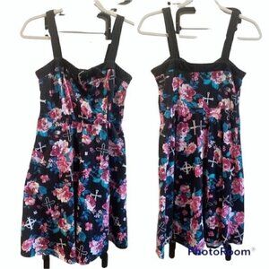 Material Girl Black Floral Dress